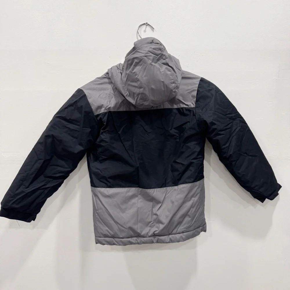 Columbia Kids Gray Black Hooded Ski Snow Jacket Soze XS 6/7